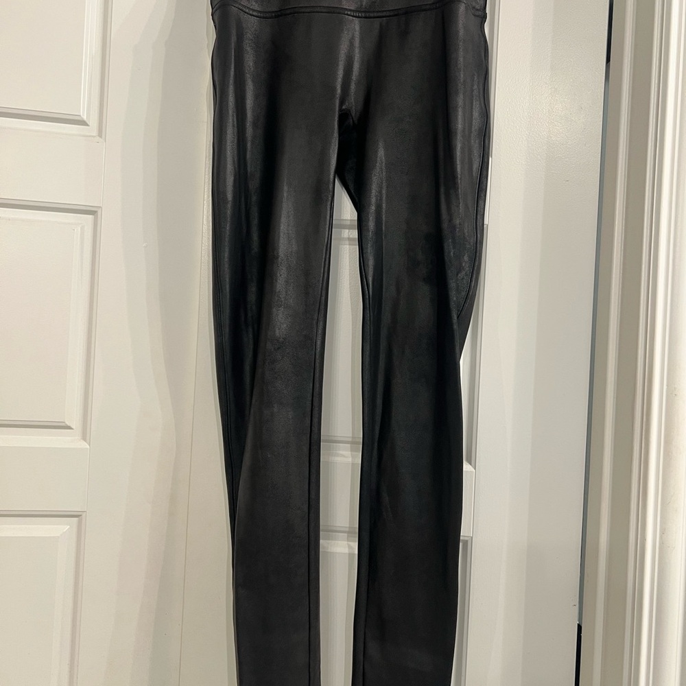 Spanx Black Leather Like Leggings